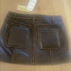 Michael Kors Brown Cargo Pencil Skirt